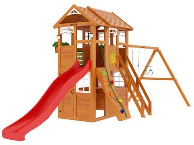 Детский деревянный домик Клубный домик 2 Luxe