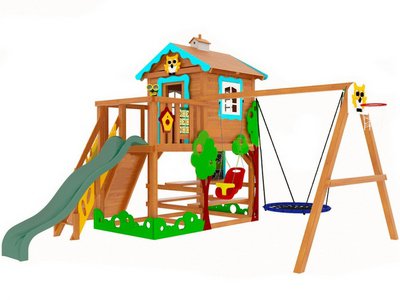 Детский деревянный домик Домик 2 Совёнок