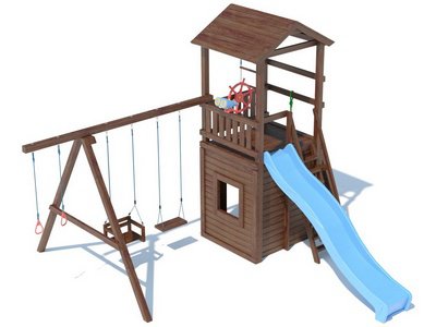 Детская площадка из дерева серия А2 модель 4