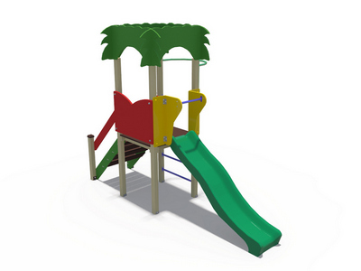 Детская площадка из дерева Джунгли РИО Н-1200 (пластиковый скат) ДИО 02081