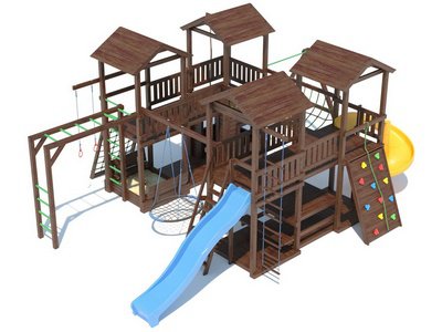 Детская площадка из дерева серия J1 модель 1